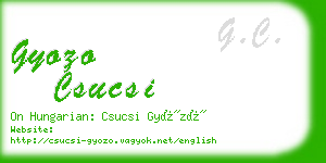 gyozo csucsi business card